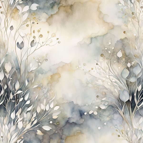 Watercolor Abstract Floral Digital Paper Set: Soft Grey & Cream (JPGs) — image 11