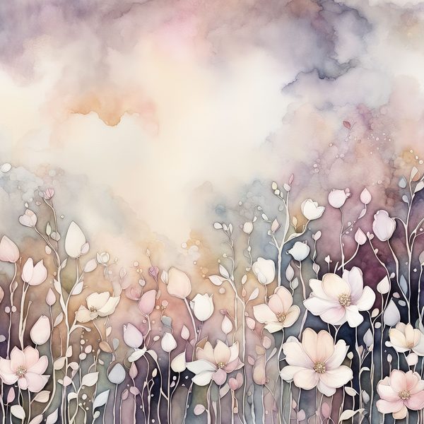 Blush Floral Watercolor Paper: Creamy Beige Art Backgrounds (10 JPGs) — image 4