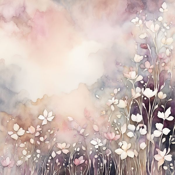 Blush Floral Watercolor Paper: Creamy Beige Art Backgrounds (10 JPGs) — image 5