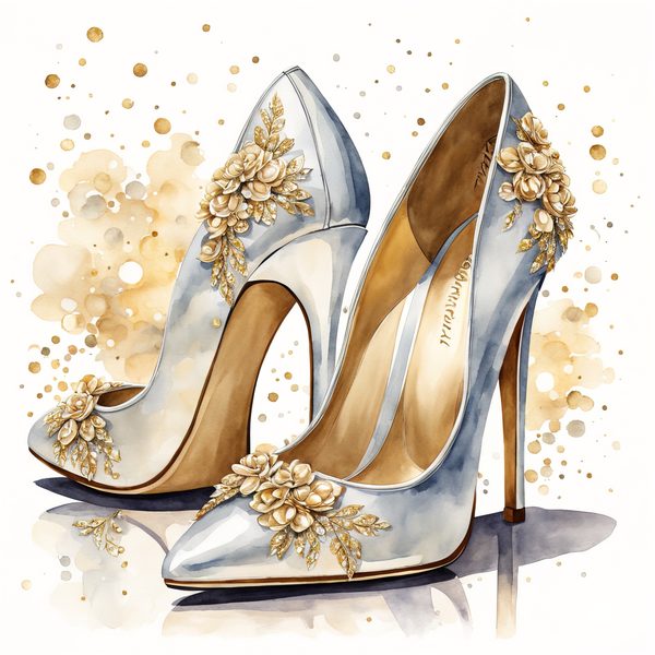 Watercolor High Heel Clipart Set: Blush Pink Graphics, Commercial Use (PNG Download) — image 3
