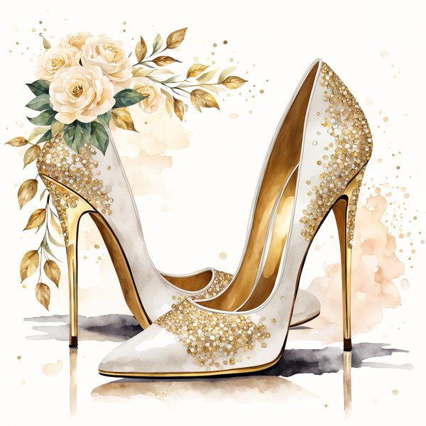 Watercolor High Heel Clipart Set: Blush Pink Graphics, Commercial Use (PNG Download) — image 4