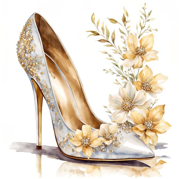 Watercolor High Heel Clipart Set: Blush Pink Graphics, Commercial Use (PNG Download) — image 7