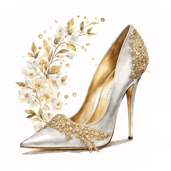 Watercolor High Heel Clipart Set: Blush Pink Graphics, Commercial Use (PNG Download) — image 8