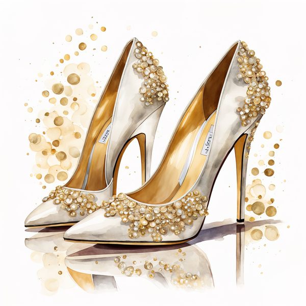 Watercolor High Heel Clipart Set: Blush Pink Graphics, Commercial Use (PNG Download) — image 9