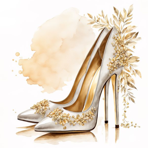 Watercolor High Heel Clipart Set: Blush Pink Graphics, Commercial Use (PNG Download) — image 10