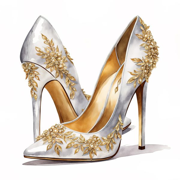 Watercolor High Heel Clipart Set: Blush Pink Graphics, Commercial Use (PNG Download) — image 11