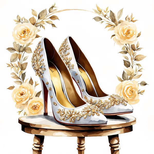 Watercolor High Heel Clipart Set: Blush Pink Graphics, Commercial Use (PNG Download) — image 13