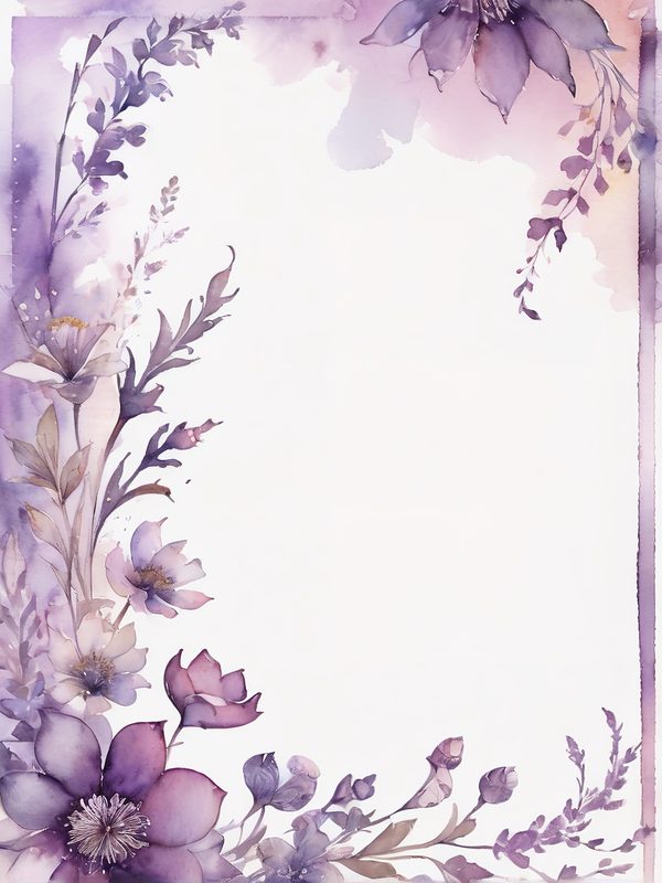 Lavender Garden Journaling Pages - 10 Watercolor Floral Frames for Scrapbooking & Memory Keeping — image 2