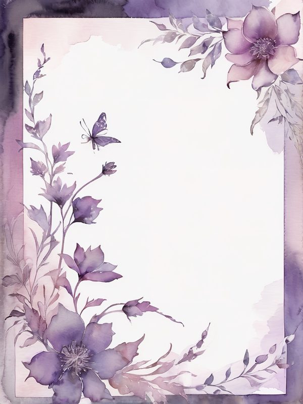 Lavender Garden Journaling Pages - 10 Watercolor Floral Frames for Scrapbooking & Memory Keeping — image 3