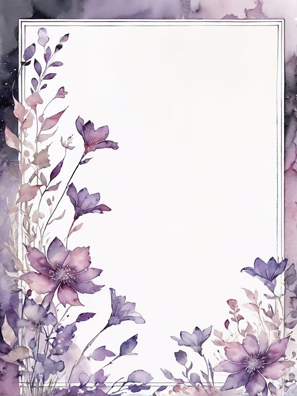 Lavender Garden Journaling Pages - 10 Watercolor Floral Frames for Scrapbooking & Memory Keeping — image 4