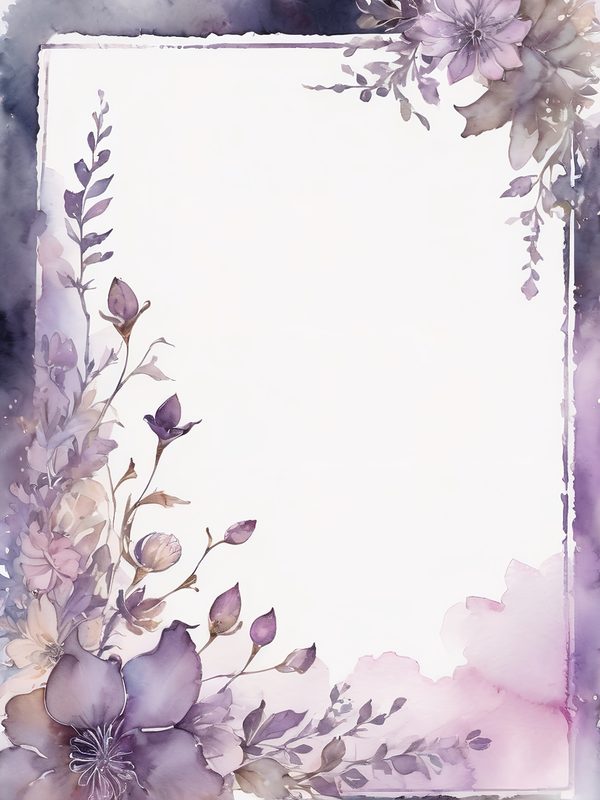 Lavender Garden Journaling Pages - 10 Watercolor Floral Frames for Scrapbooking & Memory Keeping — image 8