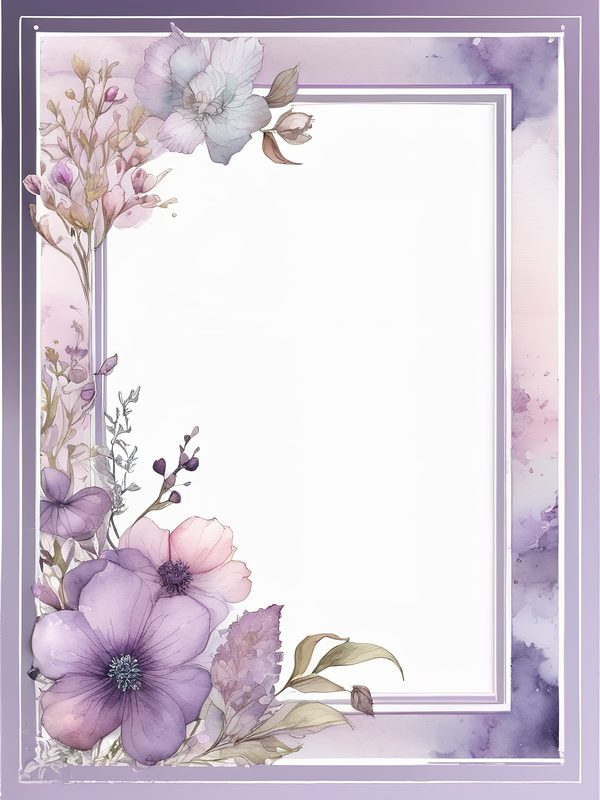 Lavender Garden Journaling Pages - 10 Watercolor Floral Frames for Scrapbooking & Memory Keeping — image 9