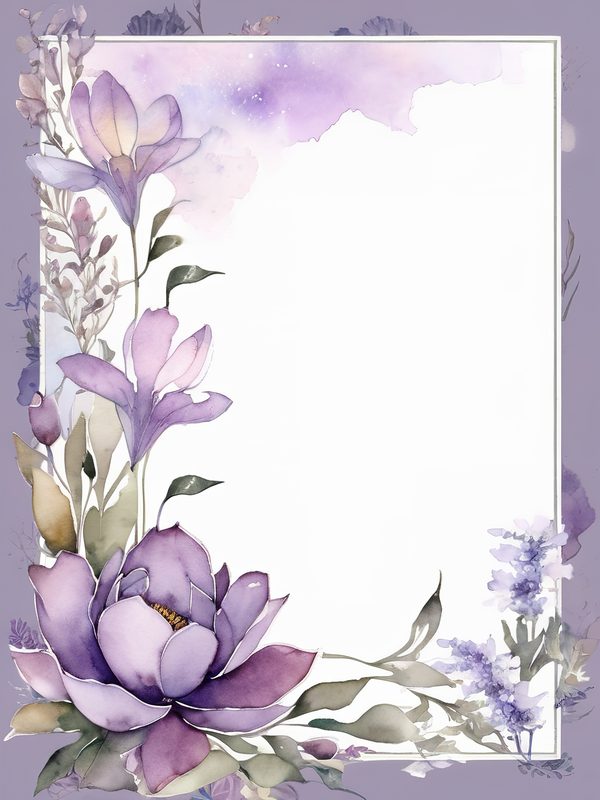 Lavender Garden Journaling Pages - 10 Watercolor Floral Frames for Scrapbooking & Memory Keeping — image 10