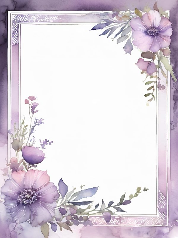 Lavender Garden Journaling Pages - 10 Watercolor Floral Frames for Scrapbooking & Memory Keeping — image 11