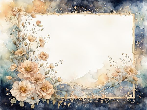 Gold Beige Floral Watercolor Paper Pack: Scrapbook Backgrounds (10 JPGs) — image 3