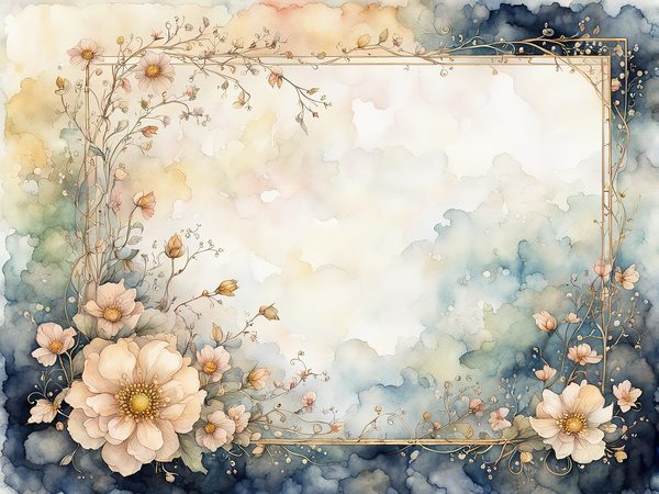 Gold Beige Floral Watercolor Paper Pack: Scrapbook Backgrounds (10 JPGs) — image 4