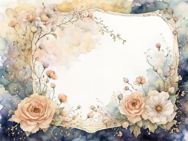 Gold Beige Floral Watercolor Paper Pack: Scrapbook Backgrounds (10 JPGs) — image 6