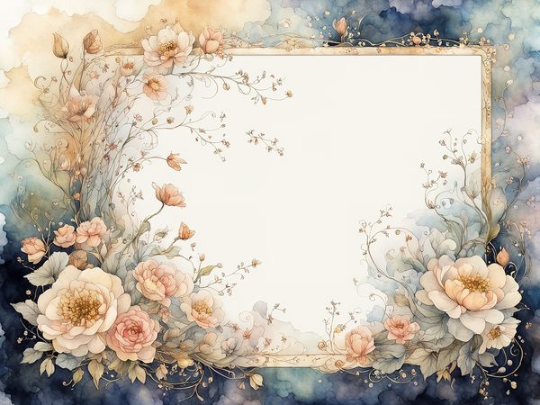 Gold Beige Floral Watercolor Paper Pack: Scrapbook Backgrounds (10 JPGs) — image 7