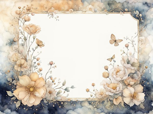 Gold Beige Floral Watercolor Paper Pack: Scrapbook Backgrounds (10 JPGs) — image 8