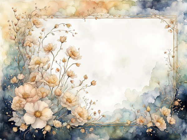 Gold Beige Floral Watercolor Paper Pack: Scrapbook Backgrounds (10 JPGs) — image 11