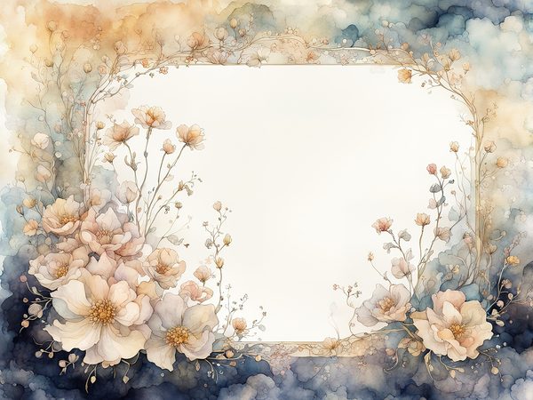 Gold Beige Floral Watercolor Paper Pack: Scrapbook Backgrounds (10 JPGs) — image 12