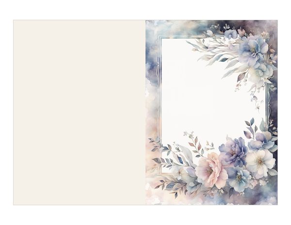 Pastel Floral Frame Digital Paper Pack: Gray Watercolor Design (10 JPGs) — image 13