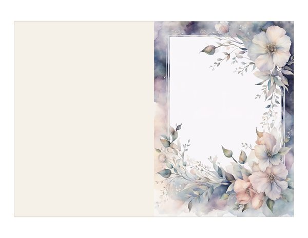 Pastel Floral Frame Digital Paper Pack: Gray Watercolor Design (10 JPGs) — image 14