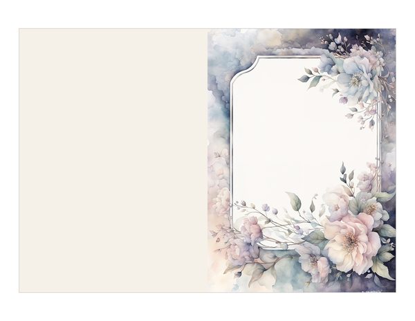 Pastel Floral Frame Digital Paper Pack: Gray Watercolor Design (10 JPGs) — image 16