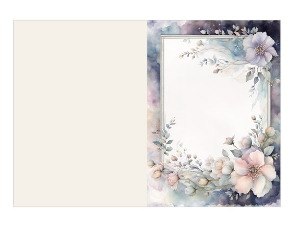 Pastel Floral Frame Digital Paper Pack: Gray Watercolor Design (10 JPGs) — image 17