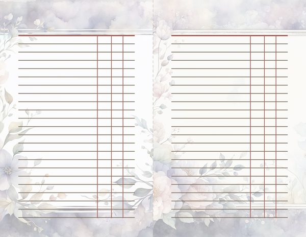 Pastel Floral Frame Digital Paper Pack: Gray Watercolor Design (10 JPGs) — image 37