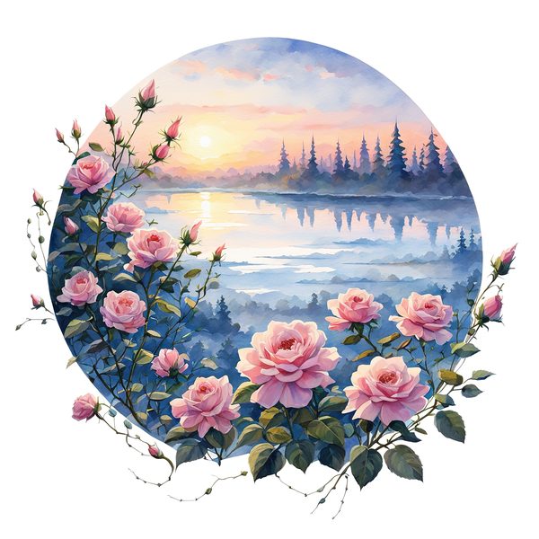Watercolor Rose Path Clipart: Mystical Floral Art (JPG, PNG) — image 9