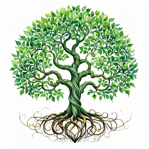 Minimalist Tree of Life Clipart: Intricate Family Tree Designs (JPG, PNG Files) — image 2