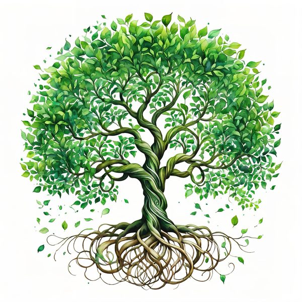 Minimalist Tree of Life Clipart: Intricate Family Tree Designs (JPG, PNG Files) — image 3