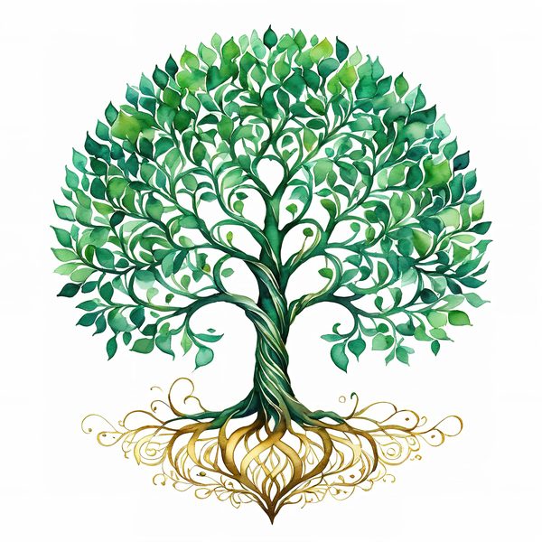 Minimalist Tree of Life Clipart: Intricate Family Tree Designs (JPG, PNG Files) — image 5