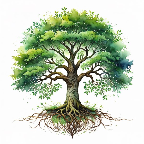 Minimalist Tree of Life Clipart: Intricate Family Tree Designs (JPG, PNG Files) — image 6