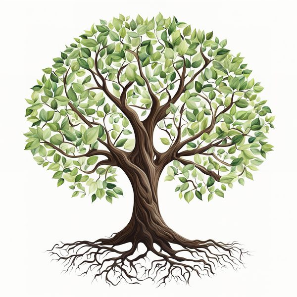 Minimalist Tree of Life Clipart: Intricate Family Tree Designs (JPG, PNG Files) — image 11