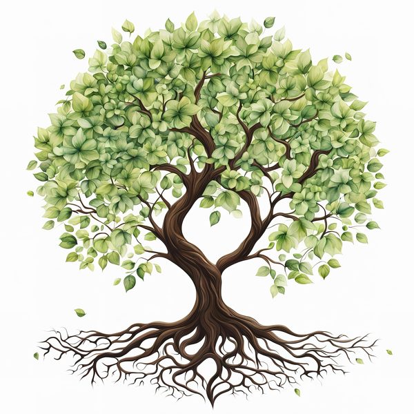 Minimalist Tree of Life Clipart: Intricate Family Tree Designs (JPG, PNG Files) — image 12