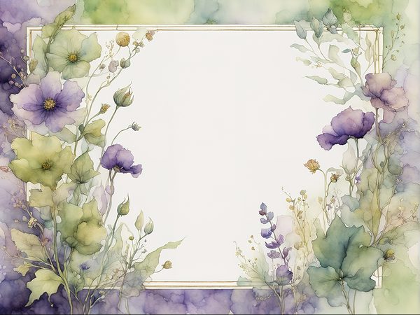 Watercolor Lavender & Sage Floral Frames: Digital Paper Pack (10 JPGs) — image 2