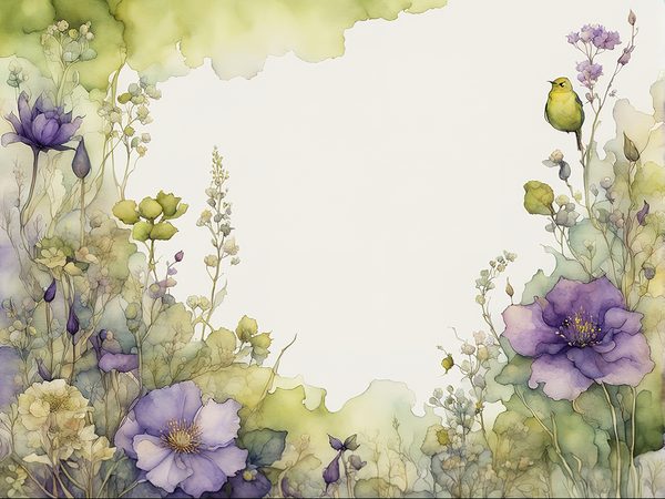 Watercolor Lavender & Sage Floral Frames: Digital Paper Pack (10 JPGs) — image 4