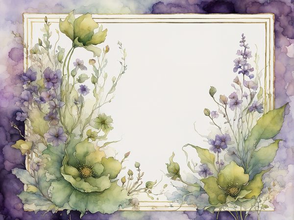 Watercolor Lavender & Sage Floral Frames: Digital Paper Pack (10 JPGs) — image 5