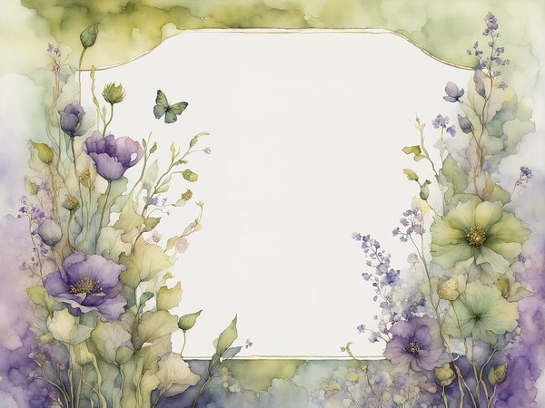 Watercolor Lavender & Sage Floral Frames: Digital Paper Pack (10 JPGs) — image 11
