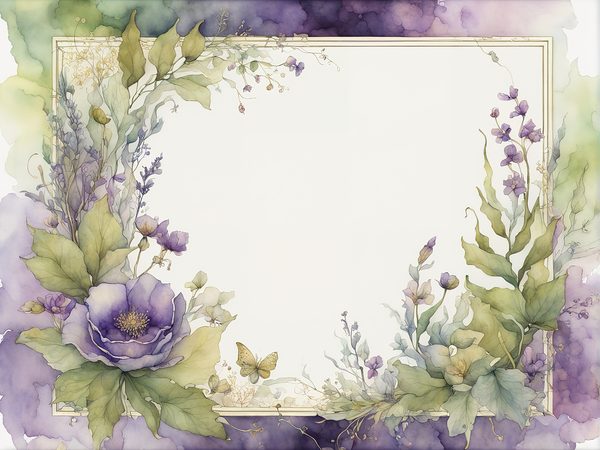 Watercolor Lavender & Sage Floral Frames: Digital Paper Pack (10 JPGs) — image 12