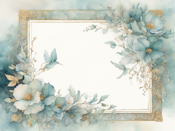 Pastel Green Floral Watercolor Digital Paper: Scrapbook Borders (10 JPGs) (Commercial Use) — image 2