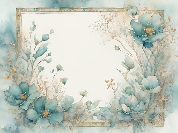 Pastel Green Floral Watercolor Digital Paper: Scrapbook Borders (10 JPGs) (Commercial Use) — image 4