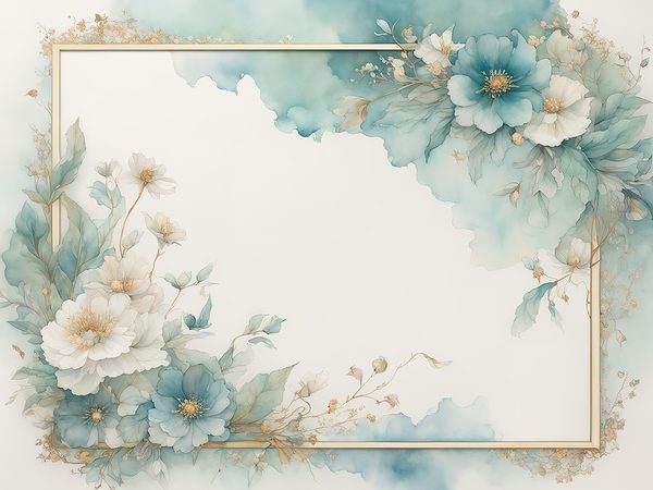 Pastel Green Floral Watercolor Digital Paper: Scrapbook Borders (10 JPGs) (Commercial Use) — image 5