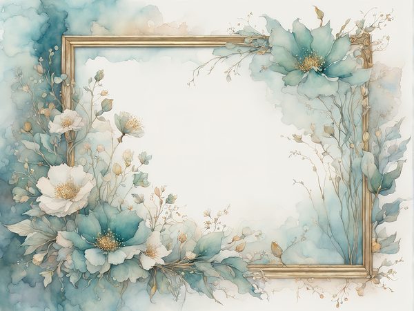 Pastel Green Floral Watercolor Digital Paper: Scrapbook Borders (10 JPGs) (Commercial Use) — image 7