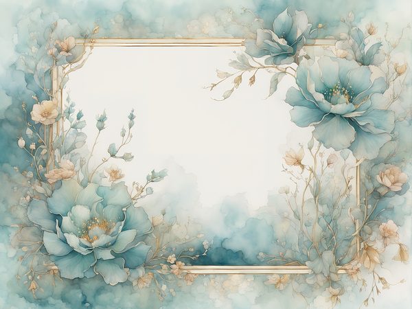 Pastel Green Floral Watercolor Digital Paper: Scrapbook Borders (10 JPGs) (Commercial Use) — image 10