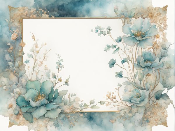 Pastel Green Floral Watercolor Digital Paper: Scrapbook Borders (10 JPGs) (Commercial Use) — image 11