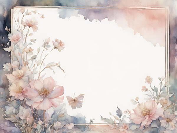 Pastel Blush Floral Watercolor Paper: Scrapbook Borders (10 JPGs Digital Download) — image 10