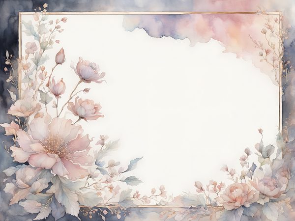 Pastel Blush Floral Watercolor Paper: Scrapbook Borders (10 JPGs Digital Download) — image 11
